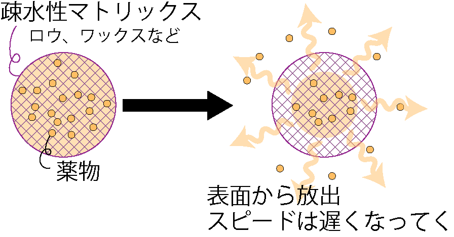 疎水性マトリックス