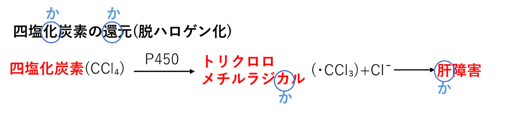 四塩化炭素の還元