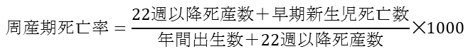 周産期死亡率の式