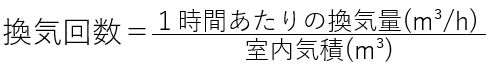 換気回数の式