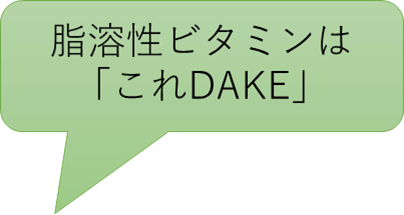 脂溶性ビタミンはこれDAKE
