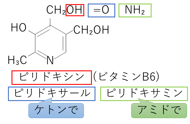 ビタミンB6の3つの形