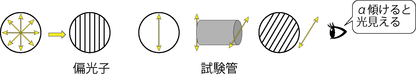 旋光度のイメージ
