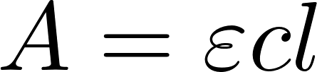 吸光度 A = εcl